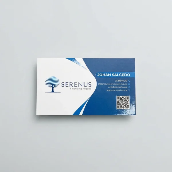 Tarjetas_SERENUS_Brillouv Tarjetas mate con brillo UV