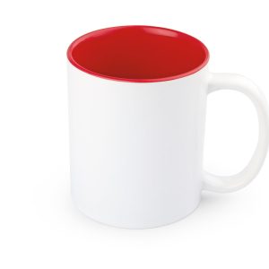 Mug Sublime 11oz - Blanco / Rojo