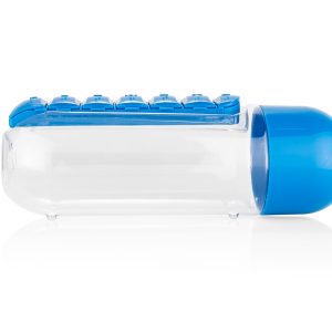 Botella con Pastillero Albus 750 ml / 25 Oz - Azul Rey