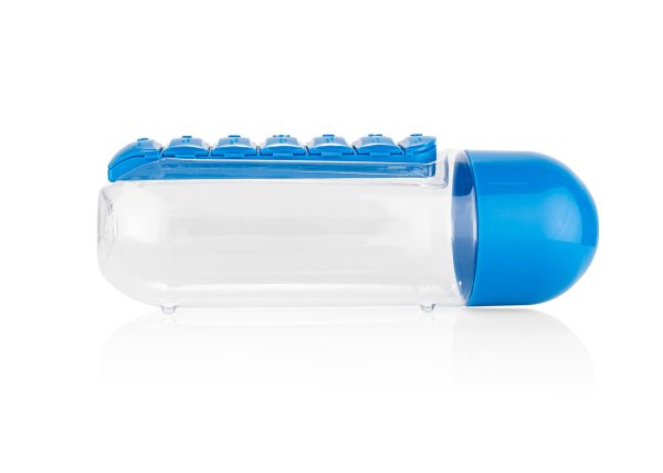 Botella con Pastillero Albus 750 ml / 25 Oz - Azul Rey Botella con Pastillero Albus 750 ml / 25 Oz - Azul Rey