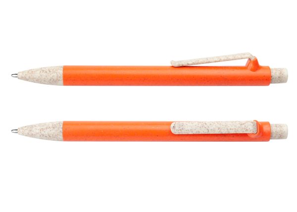Bolígrafo Suecia Paja Trigo - Naranja Bolígrafo Suecia Paja Trigo - Naranja