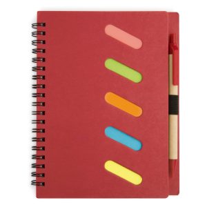 Libreta Rainbow con Bolígrafo - Rojo