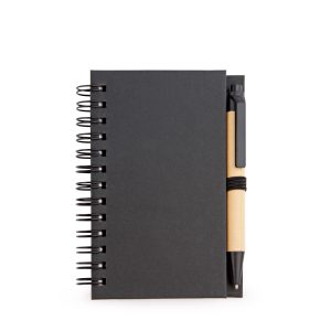 Cuaderno Ecológico Doble "O" con Bolígrafo - Negro Cuaderno Ecológico Doble "O" con Bolígrafo - Negro