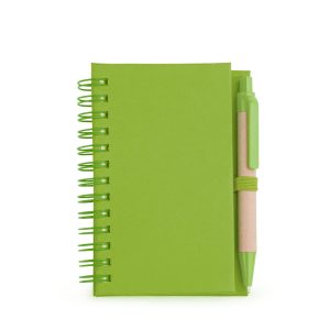 Cuaderno Ecológico Doble "O" con Bolígrafo - Verde Limón