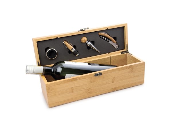 Caja de Bambú para una Botella Caja de Bambú para una Botella